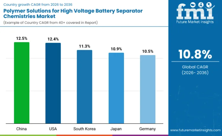 Polymer Solutions For High Voltage Battery Separator Chemistries Market By Country